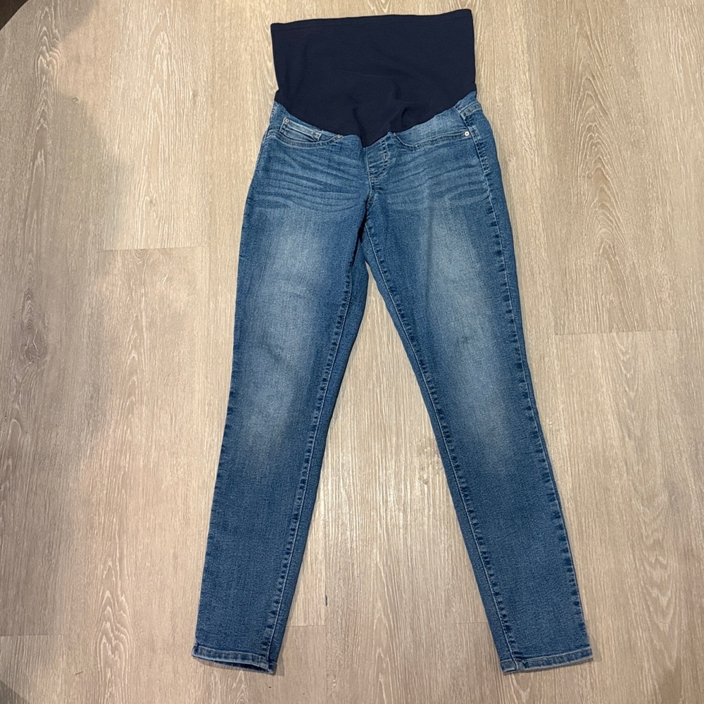 Levi’s Signature Maternity Skinny Jeans Medium Wash Stretch Over-Belly Size M